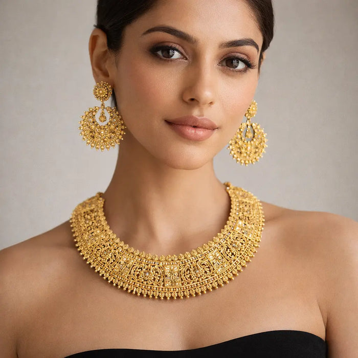 (MSG-308) Gold Set , Gold 29.600, 22 KT) Gold Earring MSG 308-A (Gold 13.900 22KT)
