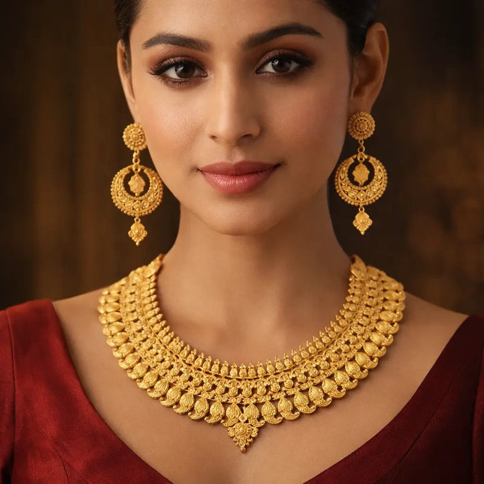 (MSG-307) Gold Set , Gold 18.934, 22 KT) Gold Earring MSG 307-A (Gold 12.000 22KT)