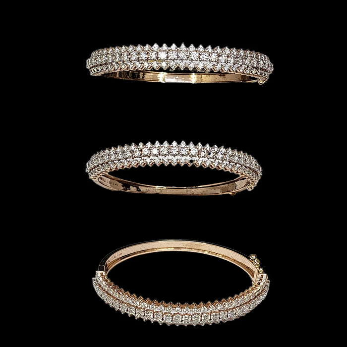 (BRD-9) Ladies Bracelets in Diamond- 17 , Pcs=8.76 CT CVD, Other Diamond-2.17 CT, Total dia-10.93ct, Gold-16.760, 14 CT (Hallmarked)