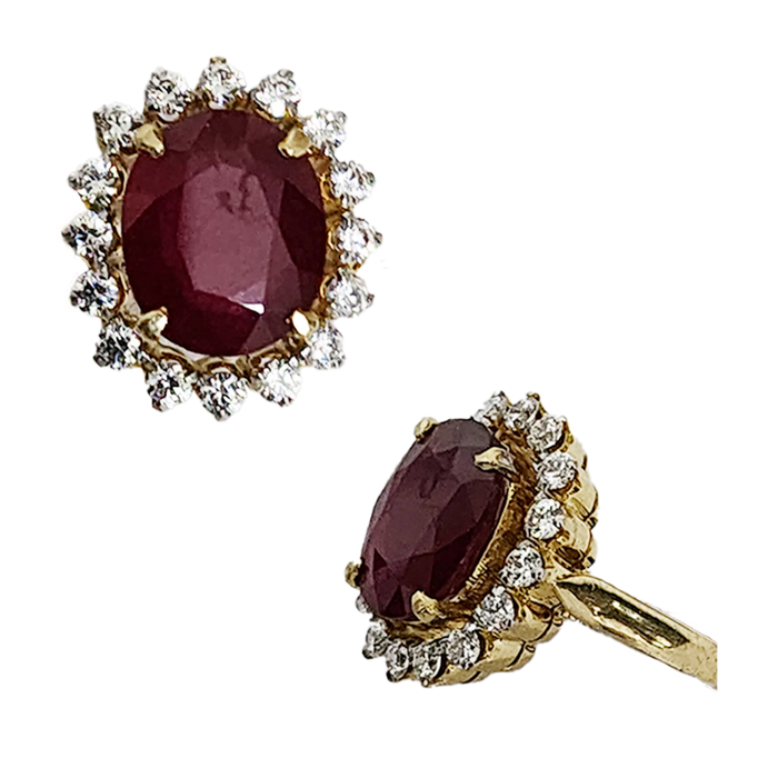 LRG 136, Gold 14kt, 6.34 grams AD, Ruby - 5.83 CT Ruby Cost Rs. 6000