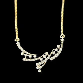 (PD-465) Natural Diamond Pendant - 0.49 CT, Gold 5.210 Grams, in 14 KT