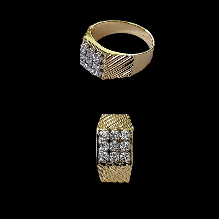 (RDG-3) Diamond Gents ring, Gold 7.564 (14KT) Diamond 0.66 CT