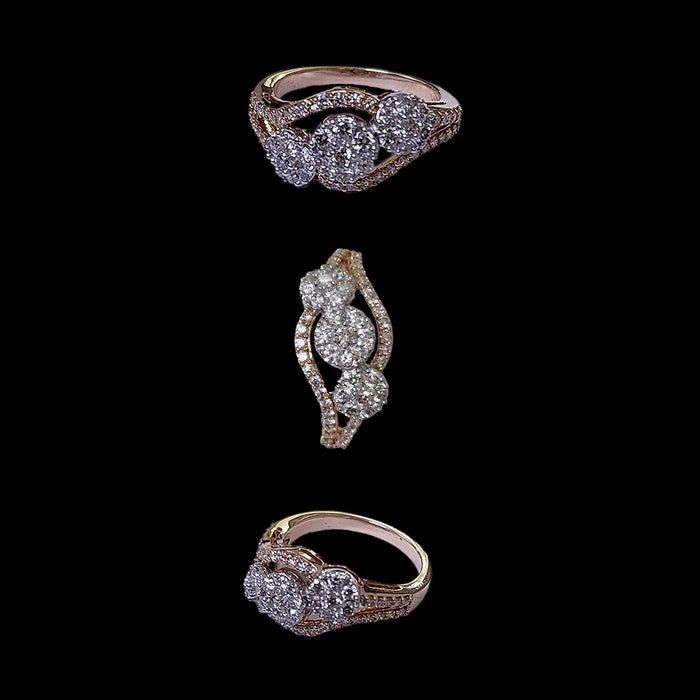 (RDL-723) Diamond Ladies Ring, Gold 4.590 (14KT) Diamond 1.04 CT