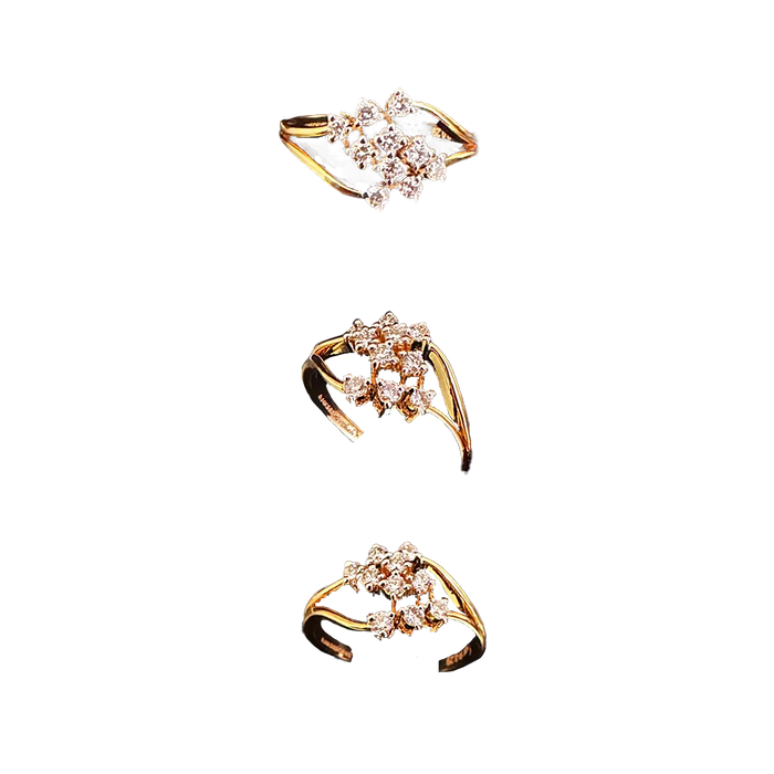 (RDL-738) Natural Diamond Ring, Gold - 2.640 14KT, 10Pcs Diamond - 0.29