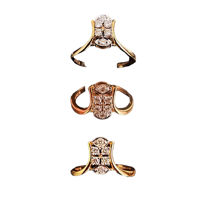 (RDL-741) Natural Diamond Ring, Gold - 2.440 14KT, Diamond - 0.18