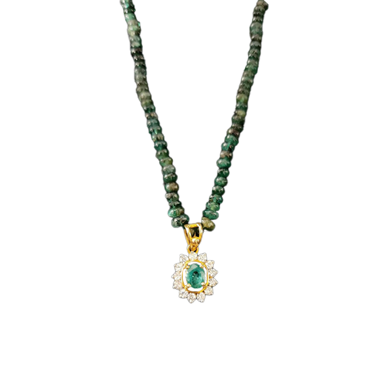 (PG-159) Pendant in gold with AD 3.017 Grams in 14 KT Gold, Cost of Pearl mala RS. 3000