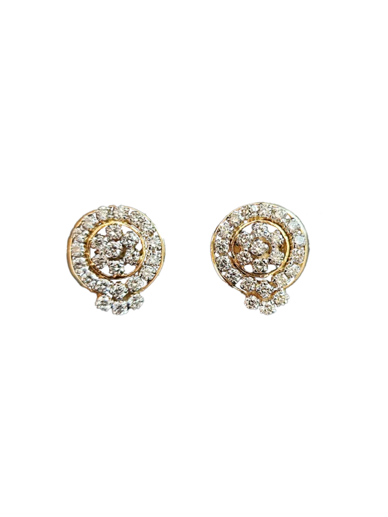 (TD-456) Diamond tops in 14kt Hallmarked Gold (Diamond 1.58 Grams ,Gold 8.818 Grams)