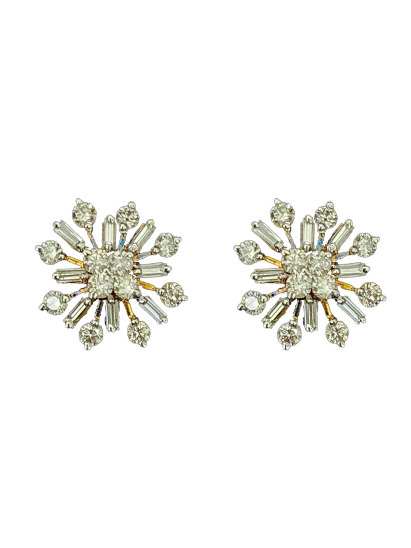 (TD-474) Diamond Tops in 14 kt Hallmarked Gold (Diamond 1.89 Grams CT ,Gold 6.960 Grams CT)