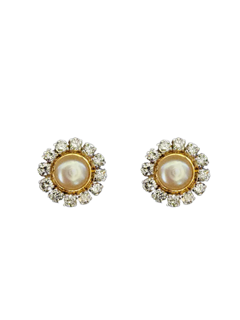 (TD-511) Diamond Tops in 14kt Hallmarked Gold(Diamond 1.22 CT ,Gold 6.837 CT 14 Kt, Pearl 2.09 CT)